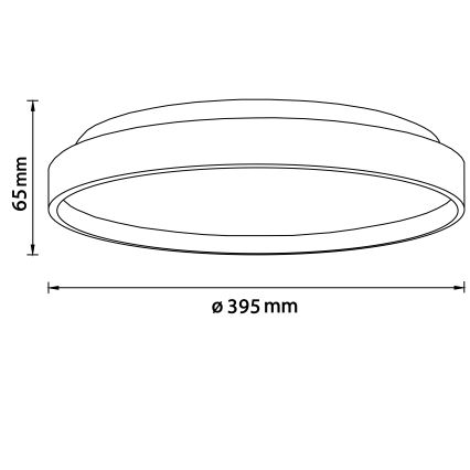Brilliant - LED-Deckenleuchte ALSON LED/26W/230V 3000/4500K d 39,5 cm Gummibaum - FSC-zertifiziert