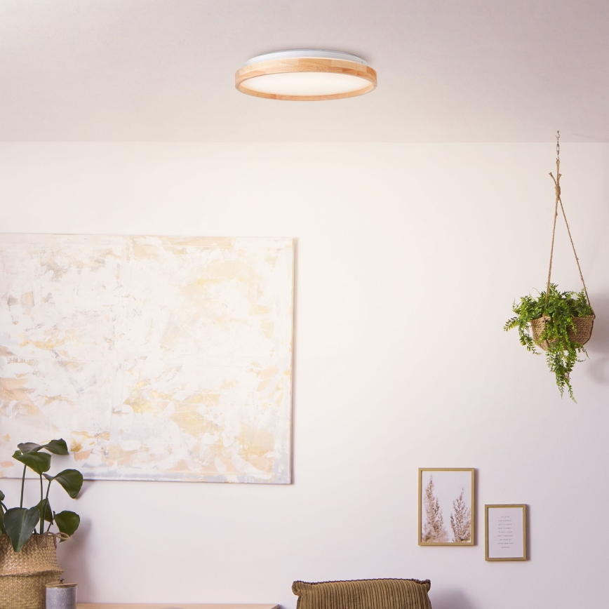 Brilliant - LED-Deckenleuchte ALSON LED/26W/230V 3000/4500K d 39,5 cm Gummibaum