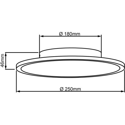 Brilliant - LED-Deckenleuchte BUFFI LED/13W/230V d 25 cm 2700K