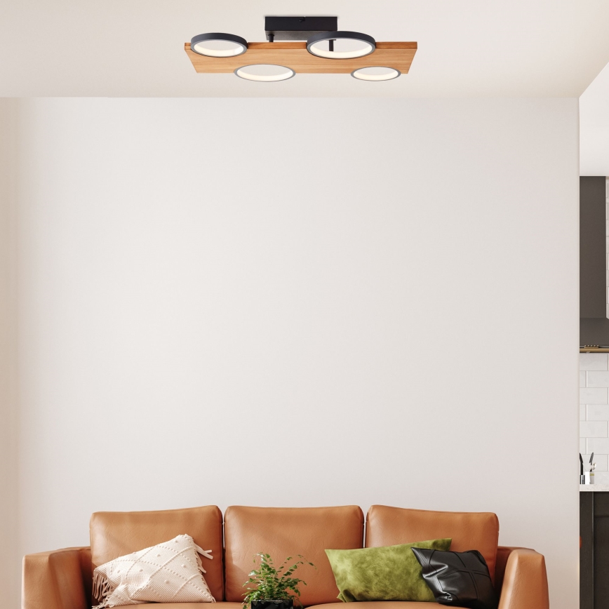 Brilliant - LED-Deckenleuchte CHEESY LED/28W/230V Kiefer - FSC-zertifiziert