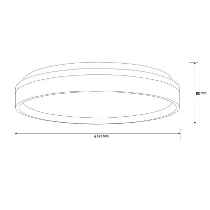 Brilliant - LED-Deckenleuchte KALMAR LED/26W/230V 3000K d 39 cm weiß