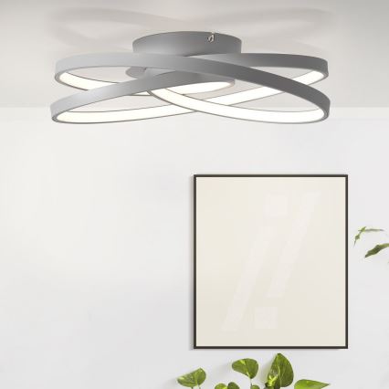 Brilliant - LED-Deckenleuchte LABYRINTH LED/40W/230V d 39,5 cm grau