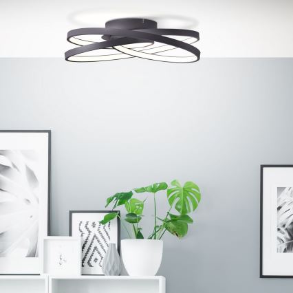 Brilliant - LED-Deckenleuchte LABYRINTH LED/40W/230V d 39,5 cm schwarz