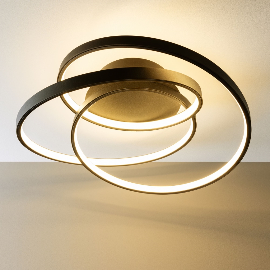 Brilliant - LED-Deckenleuchte LABYRINTH LED/40W/230V d 39,5 cm schwarz