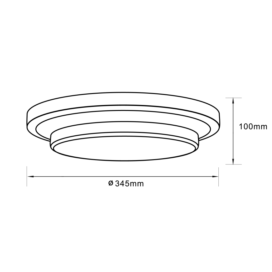 Brilliant - LED-Deckenleuchte MALMÖ LED/12W/230V 3000K d 34,5 cm schwarz
