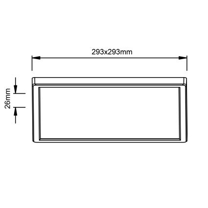 Brilliant - LED-Deckenleuchte MILTON LED/18W/230V 29,3x29,3 cm weiß