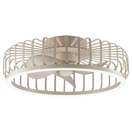 Brilliant - CAPO LED-Deckenleuchte mit Ventilator, dimmbar, 36W/230V, 2700-6500K, Ø 48 cm, beige + Fernbedienung