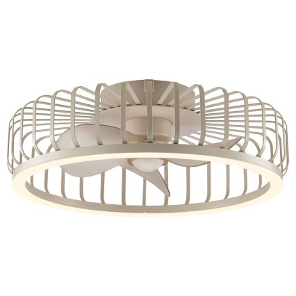 Brilliant - CAPO LED-Deckenleuchte mit Ventilator, dimmbar, 36W/230V, 2700-6500K, Ø 48 cm, beige + Fernbedienung