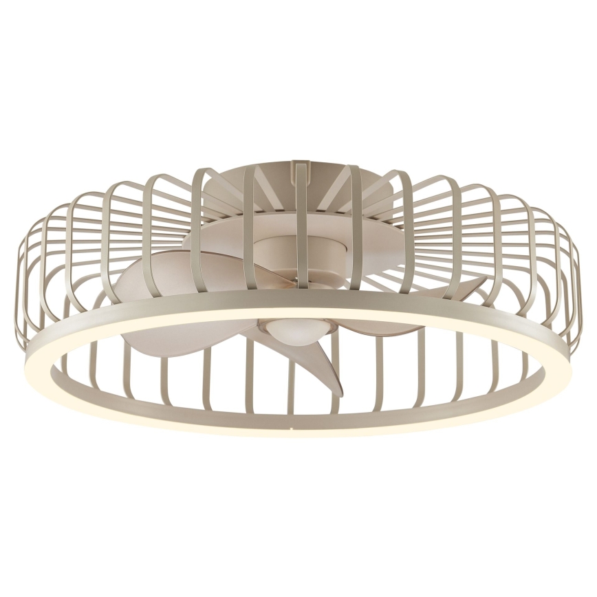 Brilliant - CAPO LED-Deckenleuchte mit Ventilator, dimmbar, 36W/230V, 2700-6500K, Ø 48 cm, beige + Fernbedienung