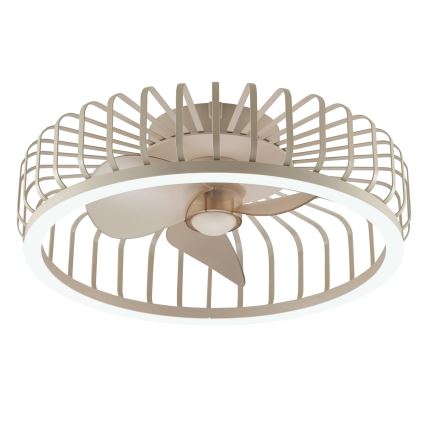 Brilliant - CAPO LED-Deckenleuchte mit Ventilator, dimmbar, 36W/230V, 2700-6500K, Ø 48 cm, beige + Fernbedienung