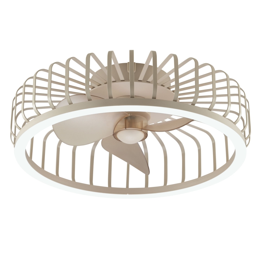 Brilliant - CAPO LED-Deckenleuchte mit Ventilator, dimmbar, 36W/230V, 2700-6500K, Ø 48 cm, beige + Fernbedienung