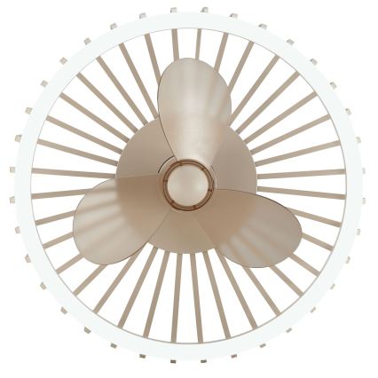 Brilliant - CAPO LED-Deckenleuchte mit Ventilator, dimmbar, 36W/230V, 2700-6500K, Ø 48 cm, beige + Fernbedienung