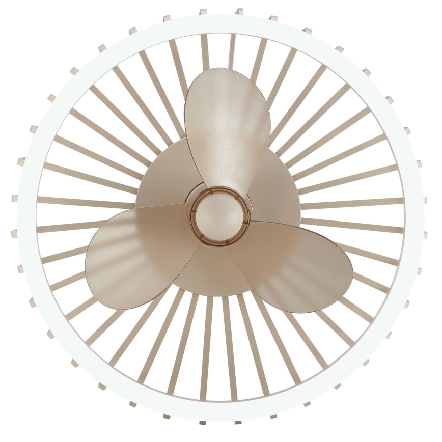 Brilliant - CAPO LED-Deckenleuchte mit Ventilator, dimmbar, 36W/230V, 2700-6500K, Ø 48 cm, beige + Fernbedienung