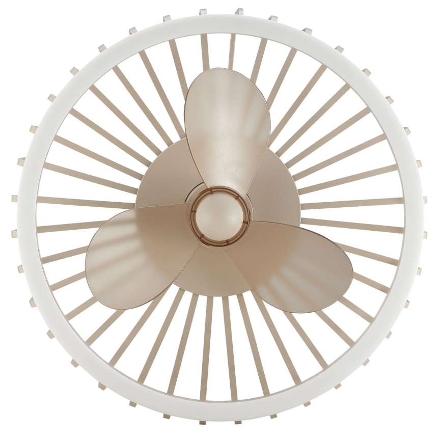 Brilliant - CAPO LED-Deckenleuchte mit Ventilator, dimmbar, 36W/230V, 2700-6500K, Ø 48 cm, beige + Fernbedienung