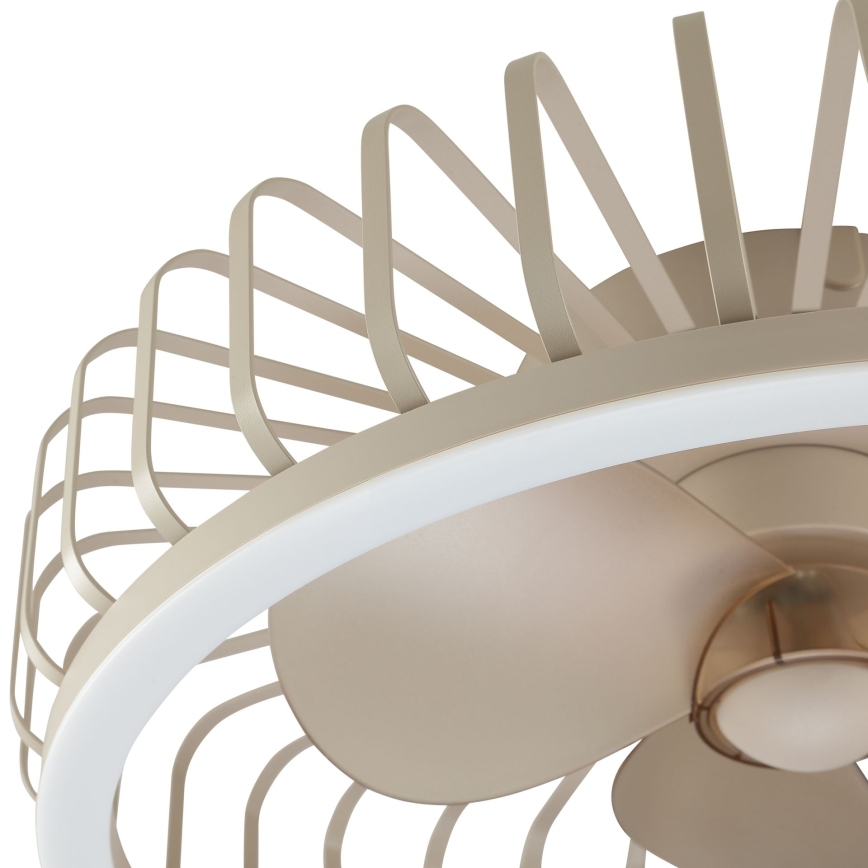 Brilliant - CAPO LED-Deckenleuchte mit Ventilator, dimmbar, 36W/230V, 2700-6500K, Ø 48 cm, beige + Fernbedienung