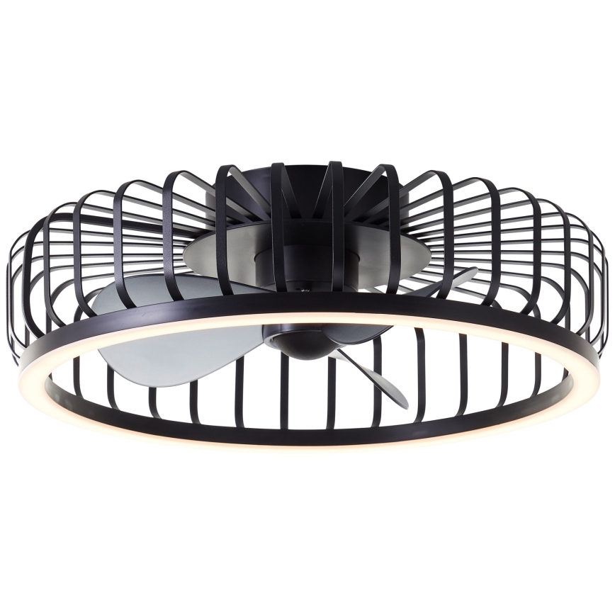 Brilliant - LED-dimmbare Deckenleuchte mit Ventilator CAPO LED/36W/230V 2700-6500K Ø 48 cm schwarz + Fernbedienung