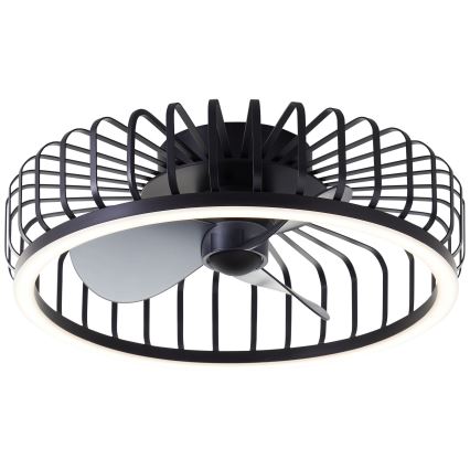 Brilliant - LED-dimmbare Deckenleuchte mit Ventilator CAPO LED/36W/230V 2700-6500K Ø 48 cm schwarz + Fernbedienung