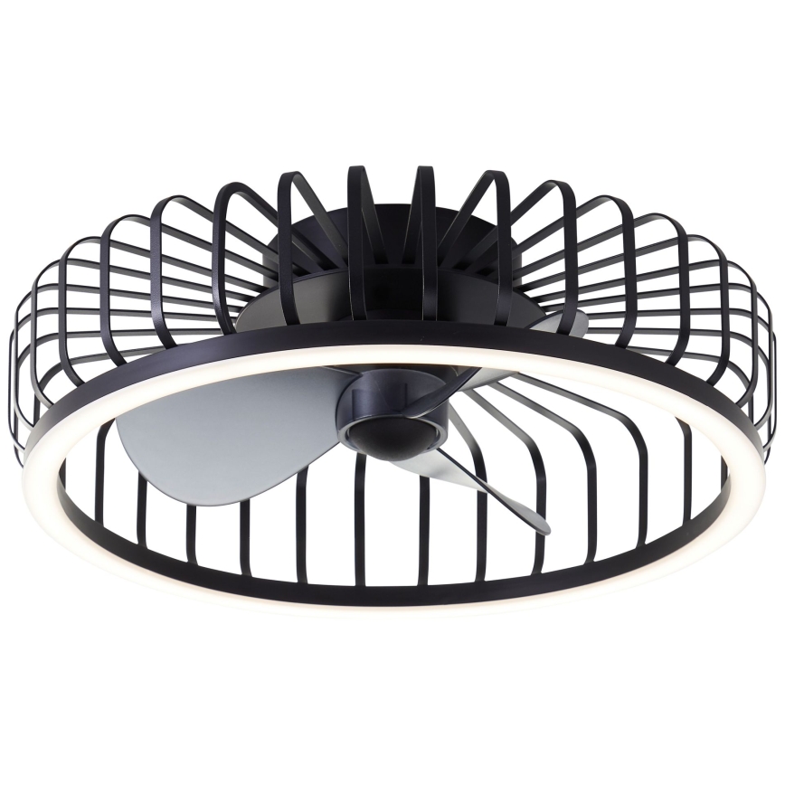 Brilliant - LED-dimmbare Deckenleuchte mit Ventilator CAPO LED/36W/230V 2700-6500K Ø 48 cm schwarz + Fernbedienung