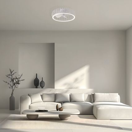 Brilliant - Dimmbare LED-Deckenleuchte mit Ventilator CAPO LED/36W/230V 2700-6500K Ø 48 cm weiß + Fernbedienung