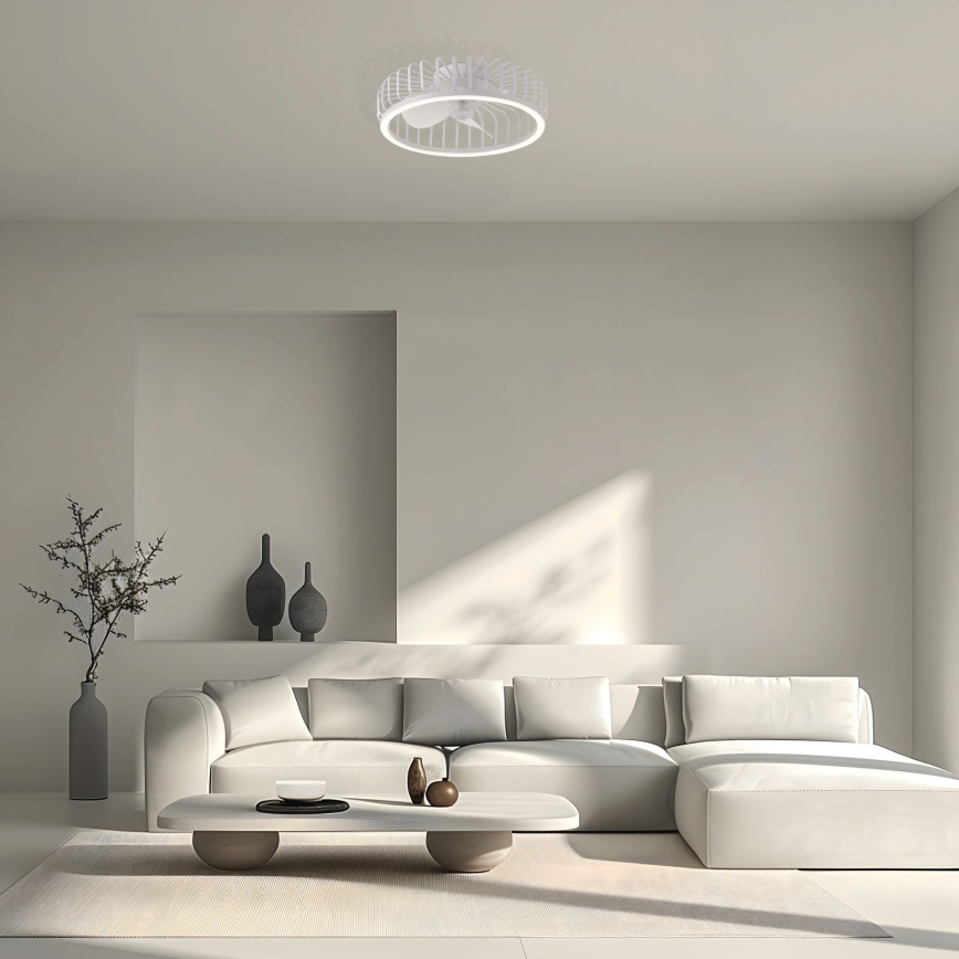 Brilliant - Dimmbare LED-Deckenleuchte mit Ventilator CAPO LED/36W/230V 2700-6500K Ø 48 cm weiß + Fernbedienung