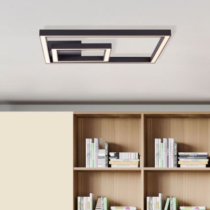 Brilliant - LED-Deckenleuchte QUON LED/24W/230V 3000K 40x40 cm schwarz