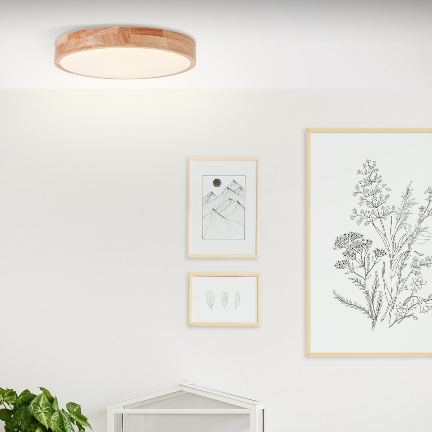 Brilliant - LED-Deckenleuchte SLIMLINE LED/22W/230V Ø 39 cm Gummibaumholz