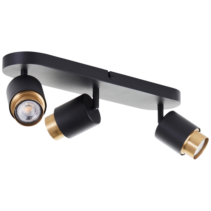 Brilliant - LED-Deckenspot COVELO 3xGU10/5W/230V schwarz/gold