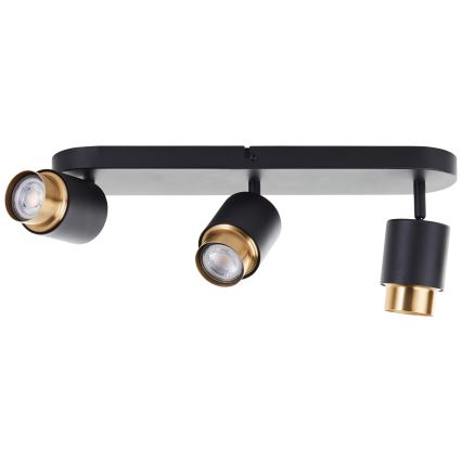 Brilliant - LED-Deckenspot COVELO 3xGU10/5W/230V schwarz/gold