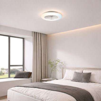 Brilliant - dimmbare LED-Deckenleuchte mit Ventilator MONTERO LED/20W/230V 2700-6500K Ø 42 cm weiß + Fernbedienung