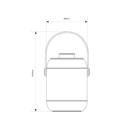 Brilliant - LED dimmbare Außen-Tischlampe GEMMA LED/1,9W/5V 1800 mAh IP44 weiß