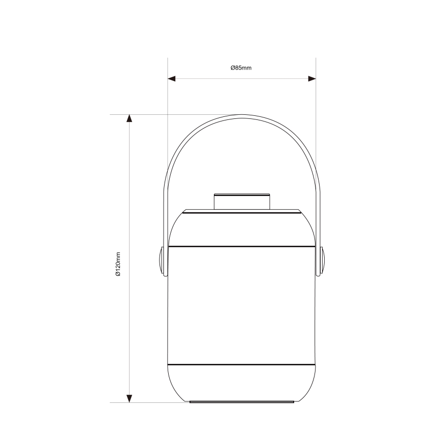 Brilliant - LED dimmbare Außen-Tischlampe GEMMA LED/1,9W/5V 1800 mAh IP44 weiß