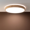 Brilliant - LED-dimmbare Deckenleuchte SLIMLINE LED/60W/230V 3000-6500K Ø 45 cm Gummibaumholz + Fernbedienung