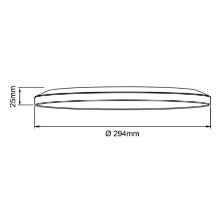 Brilliant - LED-dimmbare Deckenleuchte SORELL, LED/18W/230V, 3000–6500K, Ø 29 cm, schwarz, inkl. Fernbedienung