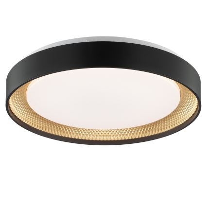 Brilliant - Dimmbare LED-Deckenleuchte WALDO LED/24W/230V 3000-6500K Ø 38,5 cm schwarz/gold + Fernbedienung