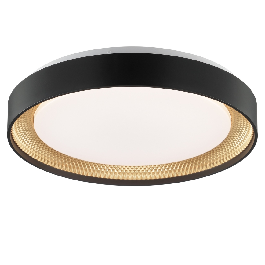 Brilliant - Dimmbare LED-Deckenleuchte WALDO LED/24W/230V 3000-6500K Ø 38,5 cm schwarz/gold + Fernbedienung