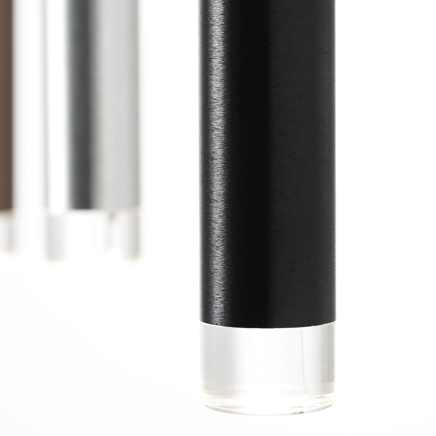 Brilliant - dimmbare LED-Pendelleuchte CEMBALO an Stahlseil LED/32W/230V matt-chrom/schwarz/braun