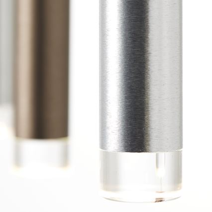 Brilliant - dimmbare LED-Pendelleuchte CEMBALO an Stahlseil LED/32W/230V matt-chrom/schwarz/braun