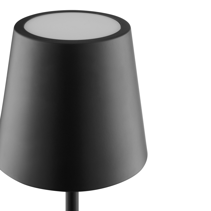 Brilliant - ELORA LED, dimmbare, wiederaufladbare Touch-Tischleuchte für den Außenbereich, 2,5 W / 5 V, 2700 K, 2600 mAh, IP44, schwarz