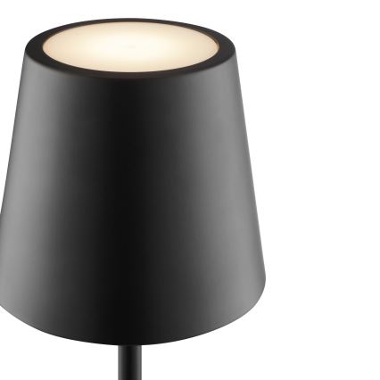 Brilliant - ELORA LED, dimmbare, wiederaufladbare Touch-Tischleuchte für den Außenbereich, 2,5 W / 5 V, 2700 K, 2600 mAh, IP44, schwarz