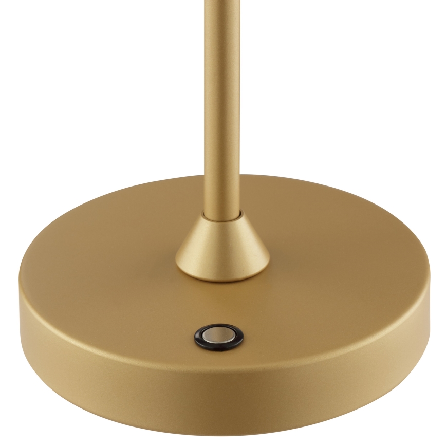 Brilliant - LED, dimmbar, wiederaufladbare Touch-Außen-Tischleuchte ELORA LED/2,5W/5V 2700K 2600 mAh IP44 gold