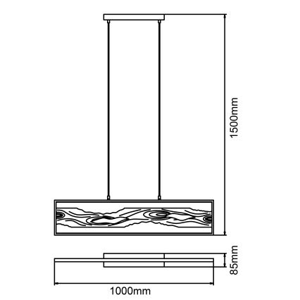 Brilliant - LED-Hängeleuchte CHAUMONT LED/20W/230V Kiefer - FSC-zertifiziert