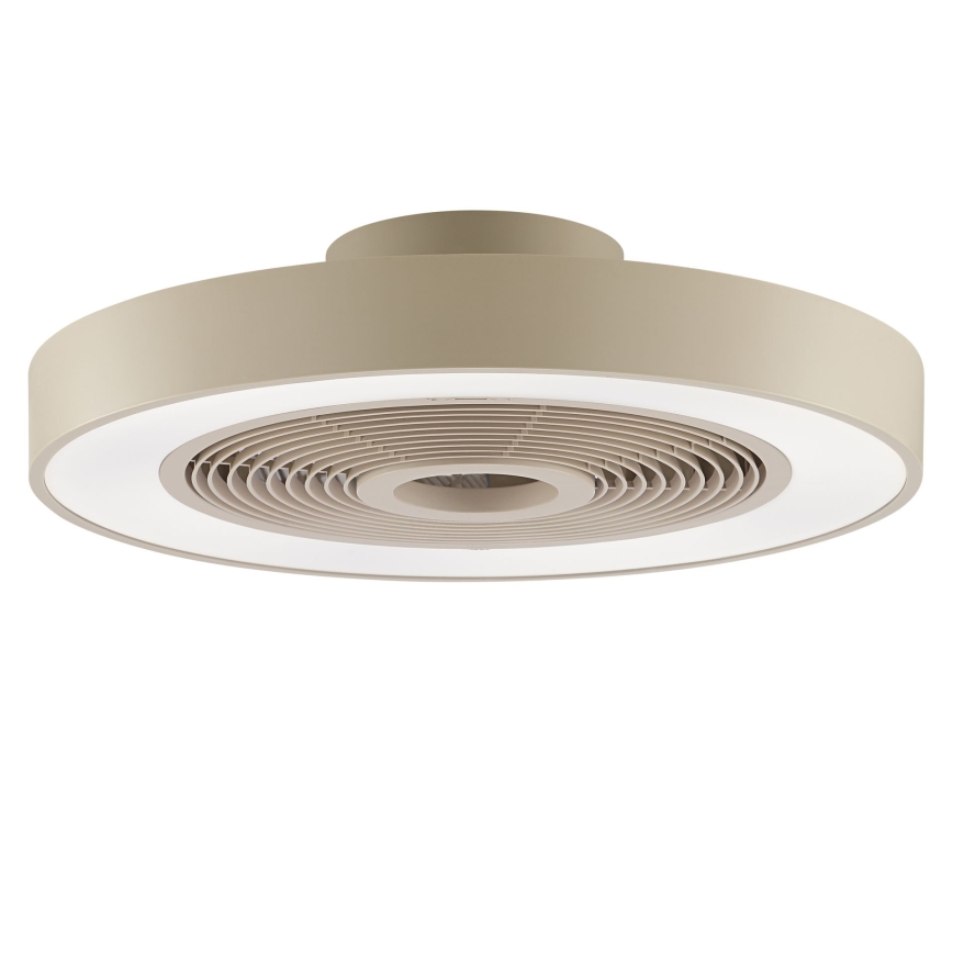Brilliant - LED RGBW dimmbare Deckenleuchte mit Ventilator CATANIA, LED/37 W/230 V, 2700–6500 K, Ø 48,6 cm, beige + Fernbedienung