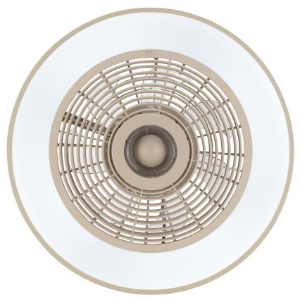Brilliant - LED RGBW dimmbare Deckenleuchte mit Ventilator CATANIA, LED/37 W/230 V, 2700–6500 K, Ø 48,6 cm, beige + Fernbedienung