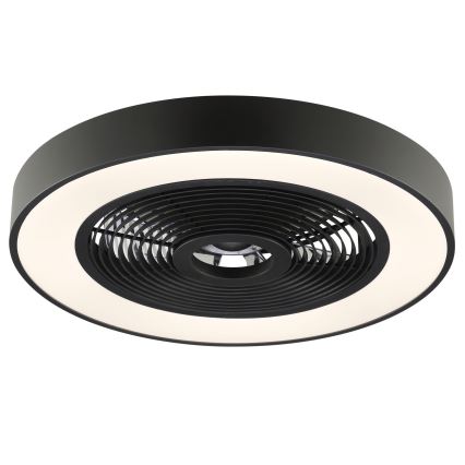 Brilliant - LED RGBW dimmbare Deckenleuchte mit Ventilator CATANIA LED/37W/230V 2700-6500K Ø 48,6 cm schwarz + Fernbedienung