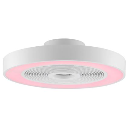 Brilliant - LED RGBW dimmbare Deckenleuchte mit Ventilator CATANIA LED/37W/230V 2700-6500K Ø 48,6 cm weiß + Fernbedienung