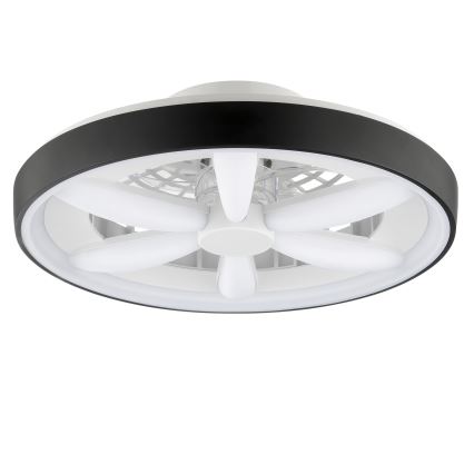 Brilliant - Dimmbarer Deckenventilator mit Leuchte (LED RGBW) GAIANO LED/48W/230V 2700-6500K schwarz + Fernbedienung