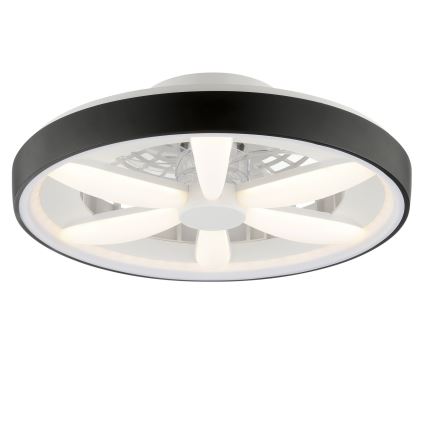 Brilliant - Dimmbarer Deckenventilator mit Leuchte (LED RGBW) GAIANO LED/48W/230V 2700-6500K schwarz + Fernbedienung