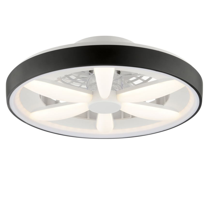 Brilliant - Dimmbarer Deckenventilator mit Leuchte (LED RGBW) GAIANO LED/48W/230V 2700-6500K schwarz + Fernbedienung