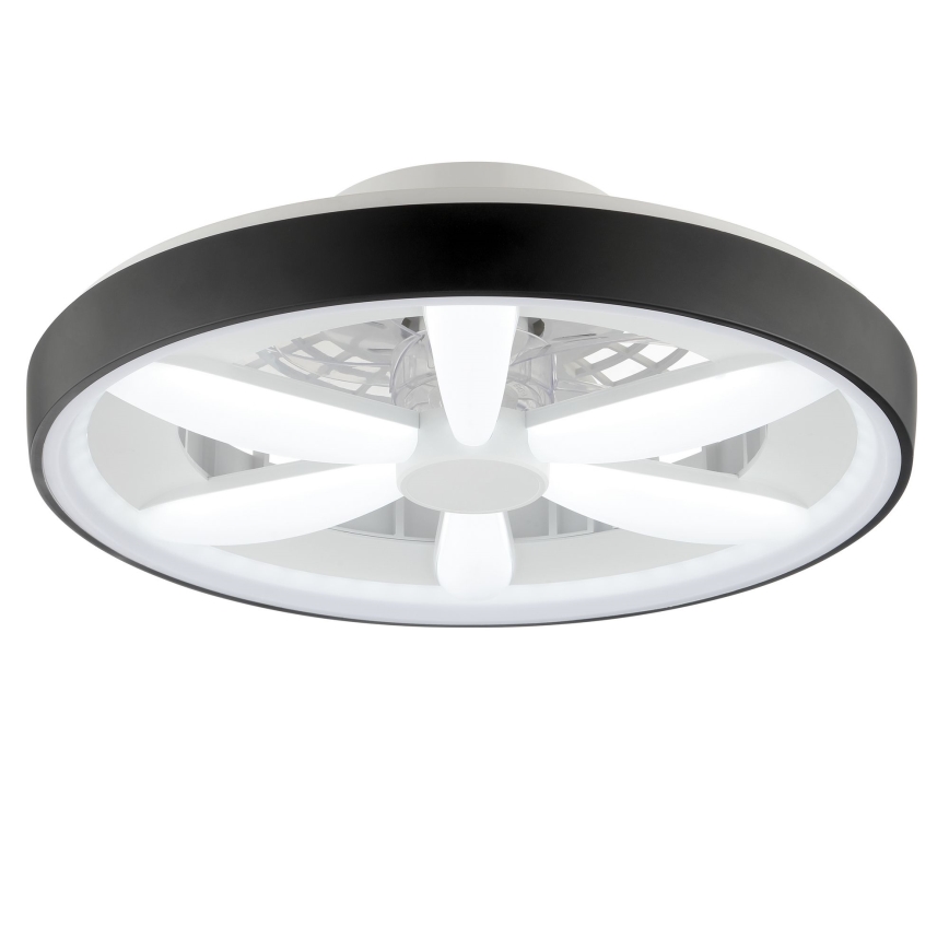 Brilliant - Dimmbarer Deckenventilator mit Leuchte (LED RGBW) GAIANO LED/48W/230V 2700-6500K schwarz + Fernbedienung