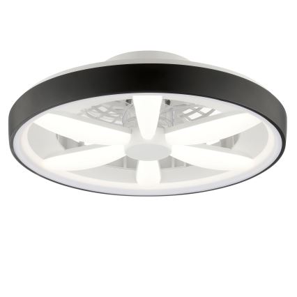 Brilliant - Dimmbarer Deckenventilator mit Leuchte (LED RGBW) GAIANO LED/48W/230V 2700-6500K schwarz + Fernbedienung